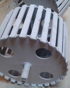 Shaft w/wheel E180 buttom M&M